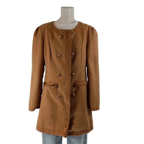 Manteau Owind camel officier boutonné grande taille XL - Label Emmaus - Modalova