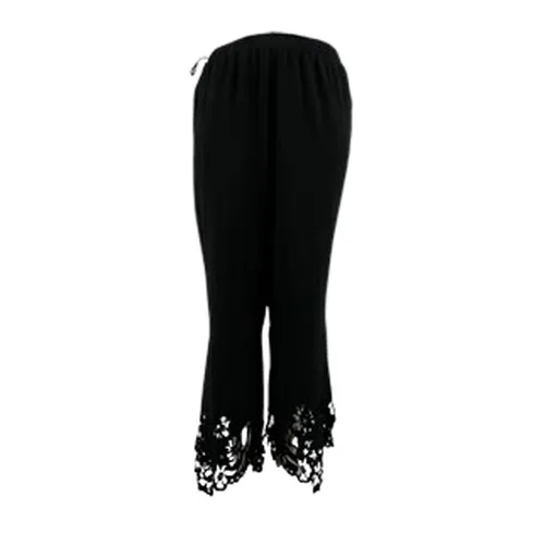 Pantalon fluide imprimé broderie florale - Taille 3XL - Shein - Modalova