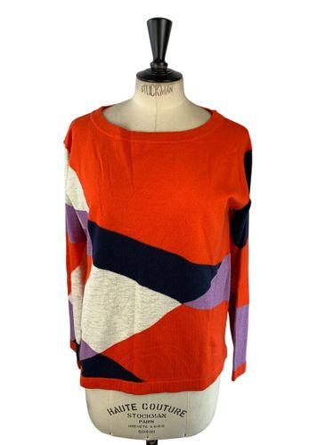 Riu Paris - Pull col rond motifs géométriques & abstraits - , bleu marine, violet & beige - Neuf d'invendu Riu Paris - Taille L (estimé) - Label Emmaus - Modalova