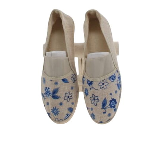 Espadrilles légères écrues imprimées fleurs - pointure 41 - Label Emmaus - Modalova