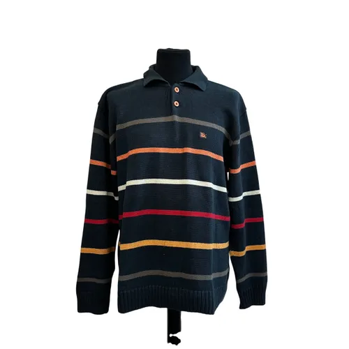 Pull polo marine vintage à rayures – London – Taille XL - Burberry - Modalova