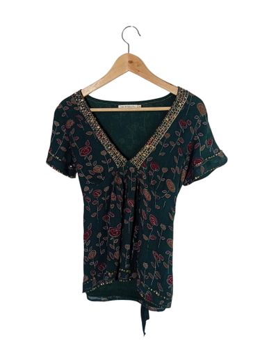 Top En Soie Floral Sequins Rue Blanche (V3800) - Label Emmaus - Modalova