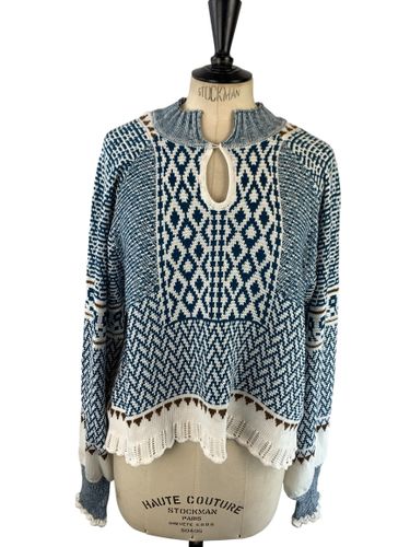 Riu Paris - Pull col montant jacquard géométrique - Neuf d'invendu Riu - T L/XL - Label Emmaus - Modalova