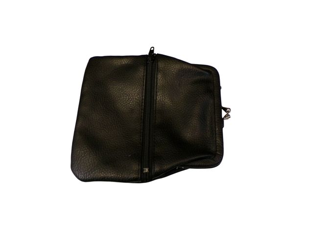 Porte-monnaie Vintage en Cuir avec Fermoir Crapaud & Poche Zippée - Label Emmaus - Modalova
