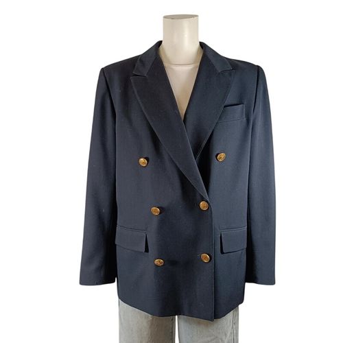 Blazer vintage marine Gérard Pasquier T40 oversize double boutonnage doré - Label Emmaus - Modalova