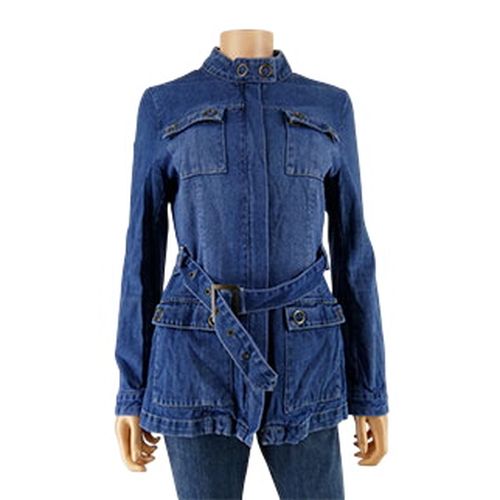 Veste jeans à zip/ceinture - Taille 40 - Tex - Modalova