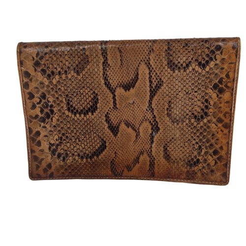 Pochette dossier vintage effet python grand format - Label Emmaus - Modalova