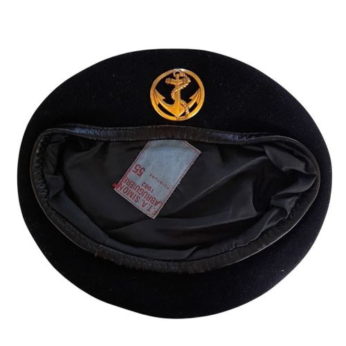 Béret Militaire Vintage – Insigne Ancre Marine (1982) – Taille 55 - Label Emmaus - Modalova