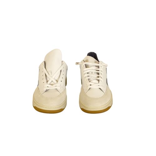 Baskets VEJA blanche cuir et textile pointure 46 - Label Emmaus - Modalova