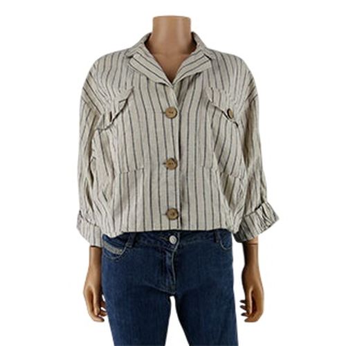 Veste écru à rayures - Pull&bear - Taille L - Pull & Bear - Modalova