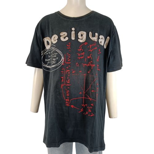 T-shirt XL coton imprimé graphique manches courtes - Desigual - Modalova
