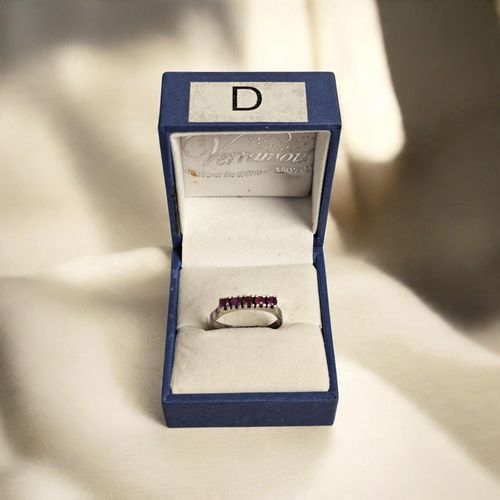 Bague 100% vintage 835 et pierres Grenat véritable. *Taille 57* [bague réglable] - Label Emmaus - Modalova