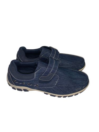 Chaussures basses à scratchs effet denim — jean — Pointure 44 - Atlas For Men - Modalova