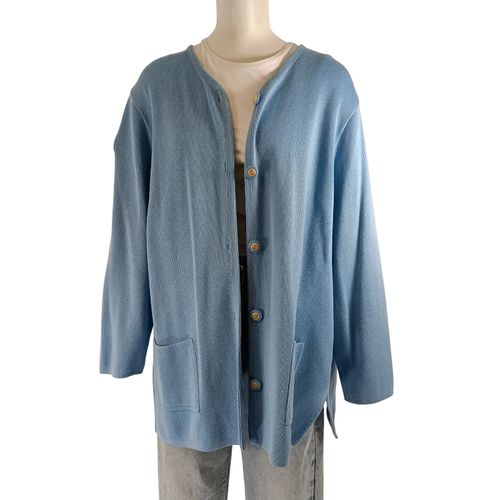 Gilet clair Diane Laury maille boutonnée taille 48 - Label Emmaus - Modalova