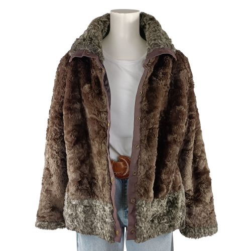 Veste fausse fourrure marron - So - Taille 40 estimé - Lola - Modalova