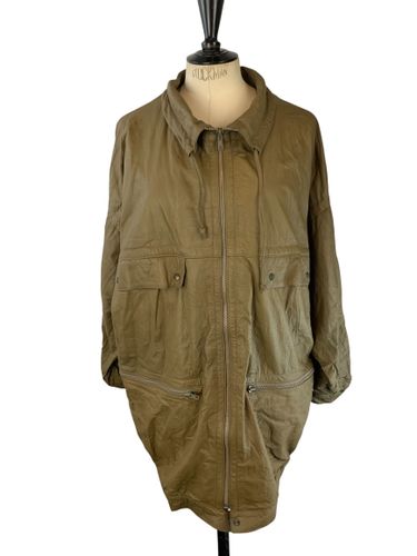 Begedor Italia — Veste parka oversize en cuir souple vintage — — L (estimée) Fabriquée en Italie - Label Emmaus - Modalova
