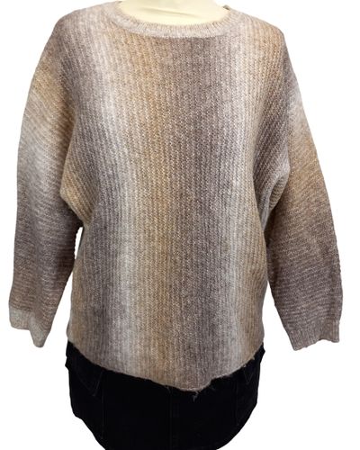 Pull marron dégradé beige T 2 - Label Emmaus - Modalova