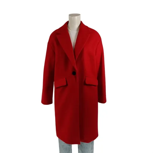 Manteau mi-long col tailleur coupe droite taille M - Bershka - Modalova