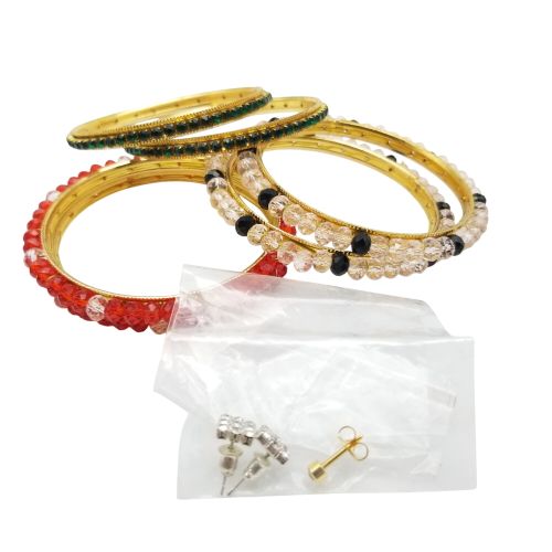 Lot 6 Bracelets et 2 boucles d'oreille - Label Emmaus - Modalova