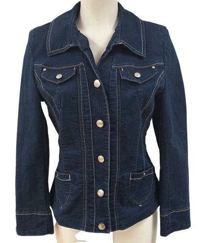 Veste en jean foncé / brut de la marque - Christine Laure - Modalova