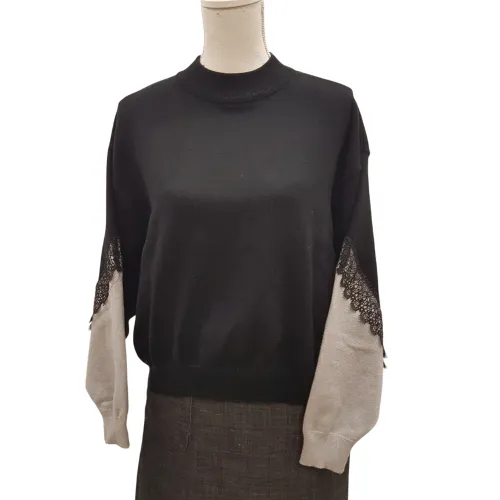 Pull noir et gris - ZARA - Taille S - Zara - Modalova