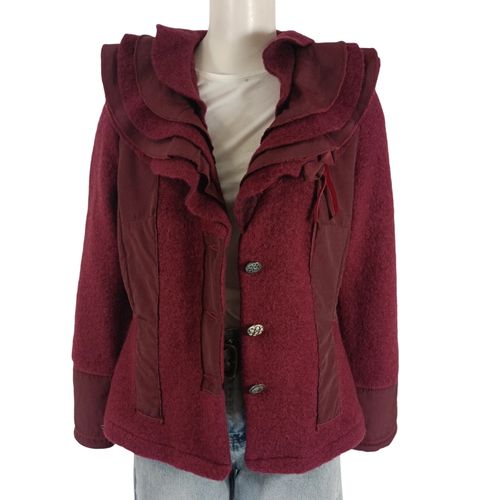 Veste Voodoo à capuche volants laine et coton - Label Emmaus - Modalova