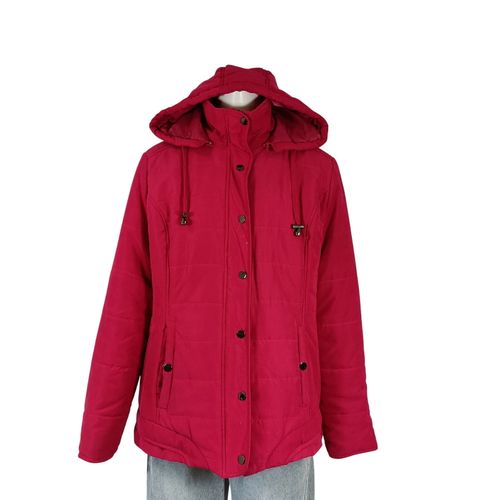 Parka fuchsia à capuche coupe cintrée fermeture zippée poches taille 44 - Label Emmaus - Modalova