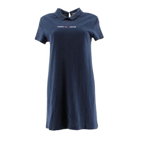 Robe foncé col polo imprimé logo - Tommy Jeans - Taille M - Tommy Hilfiger - Modalova