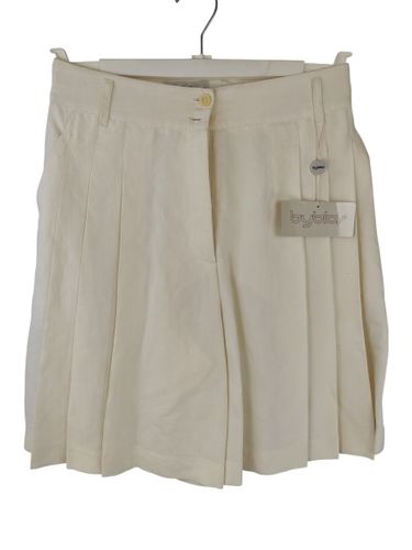 Byblos — Jupe-culotte plissé vintage cassé en lin mélangé — Neuf avec étiquette — 42 FR (46 IT) - Label Emmaus - Modalova
