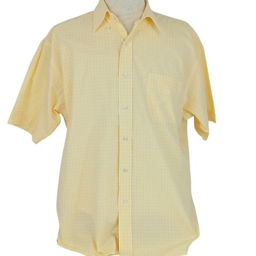 Café Coton - chemise - manches courtes - motif carreaux - couleur - taille XL (44) - Label Emmaus - Modalova