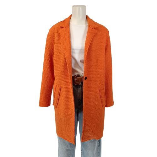 Manteau Basic taille S maille texturée long boutonné - Zara - Modalova
