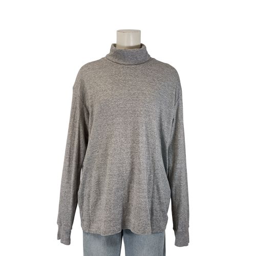 Pull col roulé chiné taille L maille fine manches longues hiver - Uniqlo - Modalova