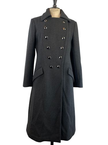 Riu Paris - Manteau long structuré style militaire à double boutonnage - chiné - Neuf d'invendu Riu - Taille M (estimé) - Label Emmaus - Modalova