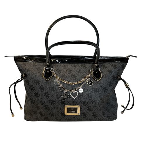 Sac cabas imprimé monogramme et charms - Guess - Modalova