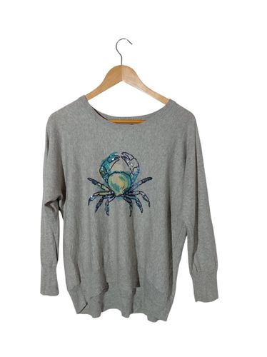 Pull Berenice Coton Cachemire Motif Crabe Sequins M (T6978) - Bérénice - Modalova