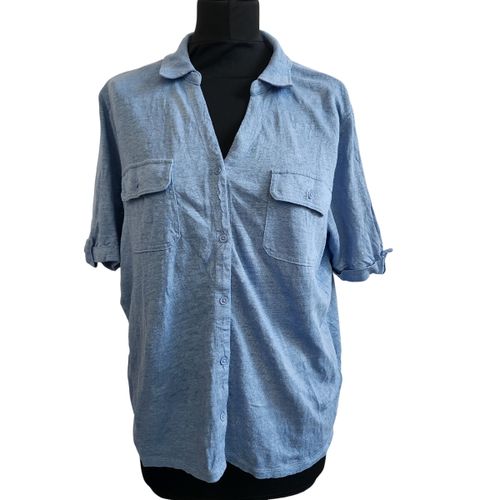 Chemisier/T-shirt style - ciel chiné – taille L - Caroll - Modalova