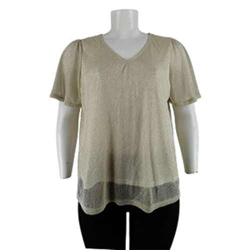 Blouse brillante col V imprimé - Taille XXL - Grain de Malice - Modalova