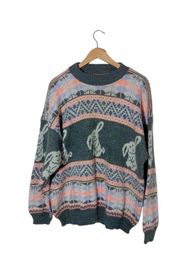 Pull Vintage Lapin Jacquard (V3833) - Label Emmaus - Modalova