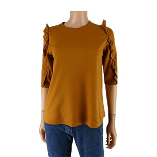 Pull fin moutarde ajouré - Trafaluc - Taille 38 - Zara - Modalova
