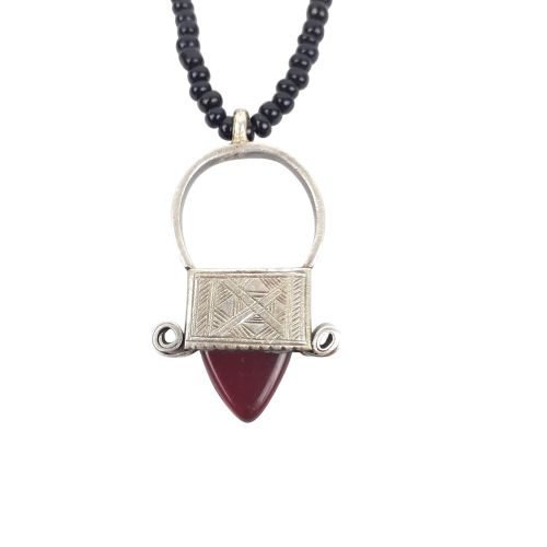 Collier touareg en métal et verre - Label Emmaus - Modalova