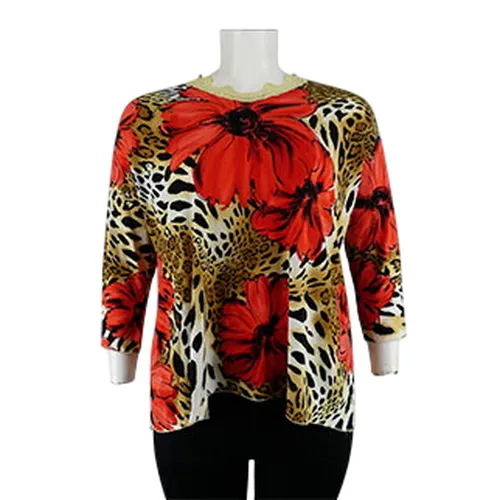 Blouse imprimée fleur - Taille 50/52 - Label Emmaus - Modalova