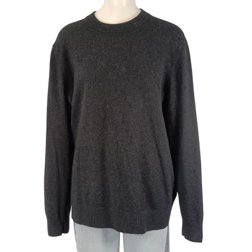 Pull laine anthracite col rond XL - Cos - Modalova