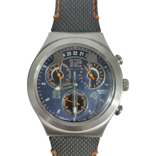 Montre à quartz Irony Chrono modèle "Fine Steel" (référence YCS514) - Swatch - Modalova