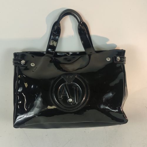 Sac cabas vintage Jeans en vinyle brillant - Armani - Modalova