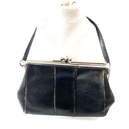 Petit sac  main  clip en cuir vintage - Label Emmaus - Modalova