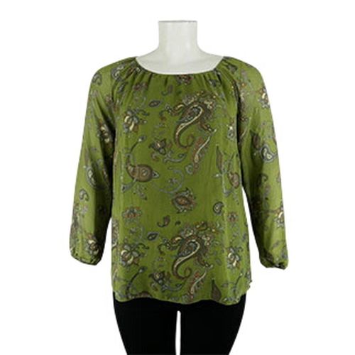 Blouse verte imprimée - Taille 48 - Label Emmaus - Modalova
