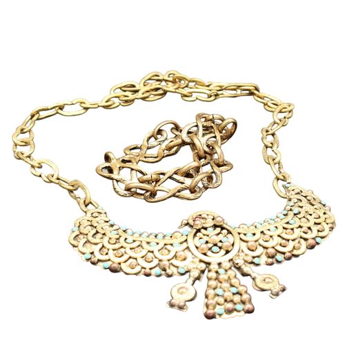 Collier plastron style néo-égyptien bracelet - Label Emmaus - Modalova