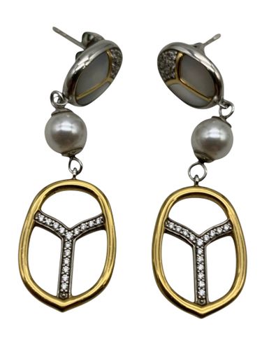 Boucles d'oreille en plaqué or et nacre - Ti Sento - Label Emmaus - Modalova
