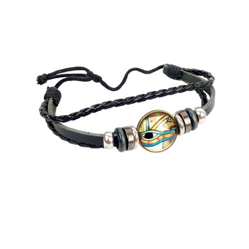 Bracelet Œil d'Horus en cuir - Label Emmaus - Modalova