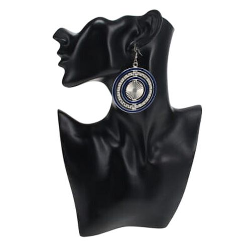 Boucles d'oreilles rondes bleues et - Label Emmaus - Modalova